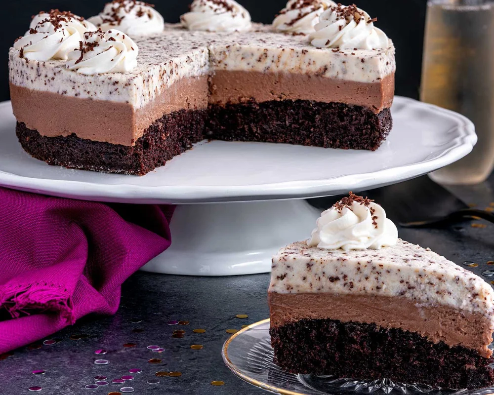 Tuxedo Chocolate Mousse Cake Recipe